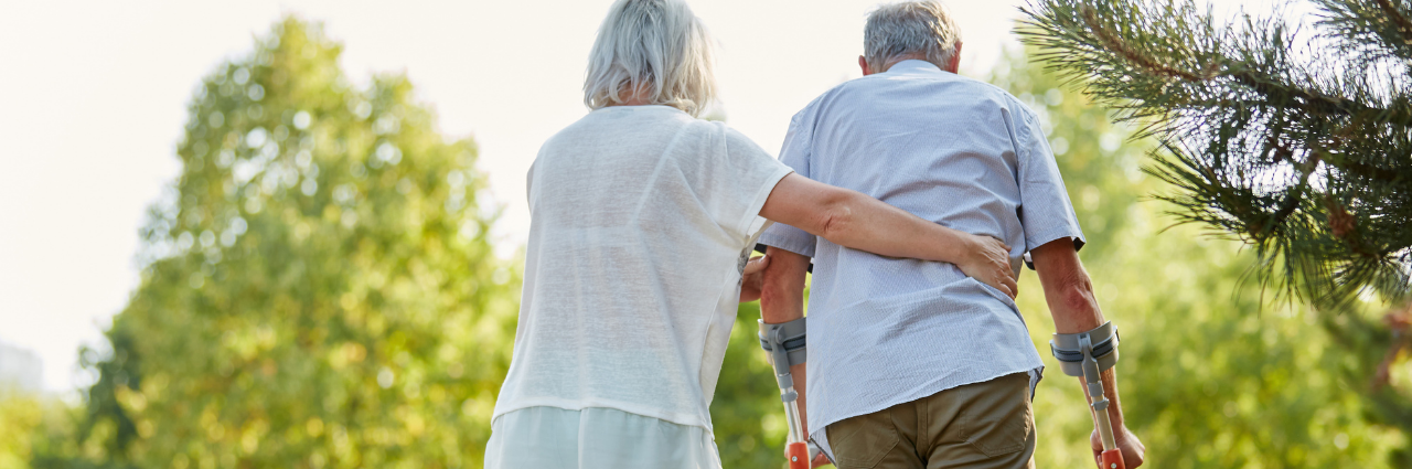 older couple with walker